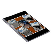 ビーチおよび犬の写真の愛らしいコラージュ ノートブック (右側)