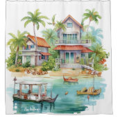 ビーチお洒落ハウス シャワーカーテン (正面)