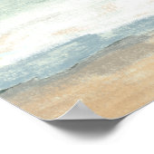 ビーチお祝いのライフ写真ダウンロード葬儀 ポスター (角)