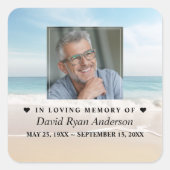 ビーチお祝い生涯写真葬儀記念館 スクエアシール (正面)