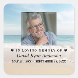 ビーチお祝い生涯写真葬儀記念館 スクエアシール