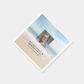 ビーチお祝い生涯写真葬儀記念館 スタンダードカクテルナプキン (角)