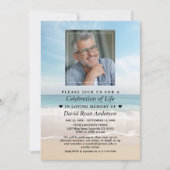 ビーチお祝い生涯写真葬儀記念館 招待状 (正面)