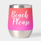 ビーチお願いオレンジホットピンクグラデーション (背面)