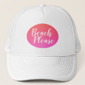 ビーチお願いオレンジホットピンクグラデーション キャップ (正面)