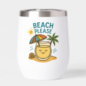 ビーチお願いステンレススチールワインタンブラー (背面)