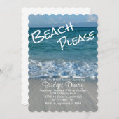 ビーチお願いビーチテーマブライダルシャワー招待 招待状 (正面/裏面)
