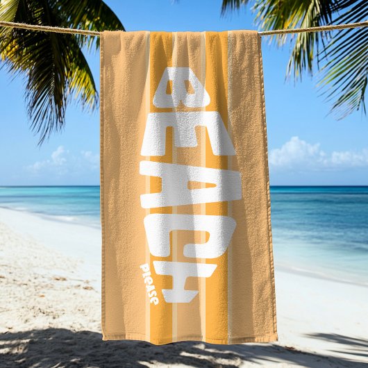 ビーチお願いピーチピンクストライプのビーチタオル ビーチタオル