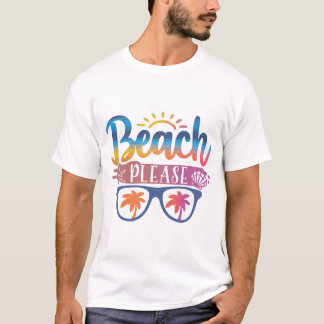 ビーチお願い夏休みTシャツ Tシャツ