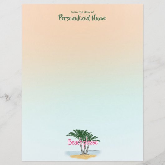 ビーチお願い無地紙シート (正面)