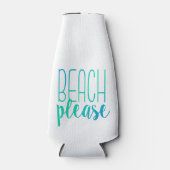 ビーチお願い |ターコイズ グラデーション ボトルクーラー (正面)