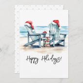 ビーチからのホリデーシーズンのご挨拶！ シーズンカード (正面/裏面)