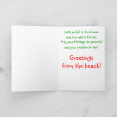ビーチからの休日の挨拶 シーズンカード (内部)