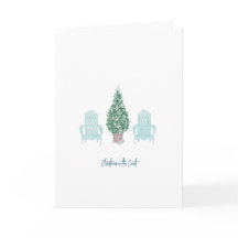 ビーチからの平和なコーストクリスマスカード