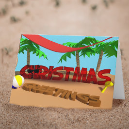ビーチからクリスマスのご挨拶 ホリデーカード