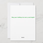 ビーチからメリークリスマス シーズンカード (裏面)