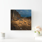 ビーチから家に行くこと スクエア壁時計 (ホーム)