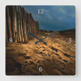 ビーチから家に行くこと スクエア壁時計