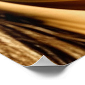 ビーチかわいらしサングラス反射女性 ポスター (角)