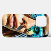 ビーチかわいらしサングラス反射女性 Case-Mate iPhoneケース (裏面 (横))