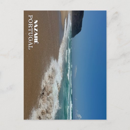 ビーチかわいらしナザレポルトガル写真旅行 シーズンポストカード (正面)