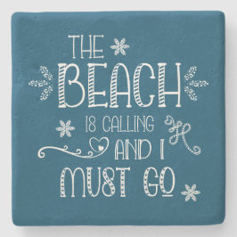 ビーチがおもしろい引用文を呼び出している色 ストーンコースター