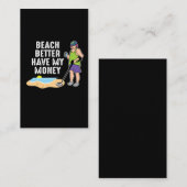 ビーチがお金を持ちやすく-メタル検出 名刺 (正面/裏面)