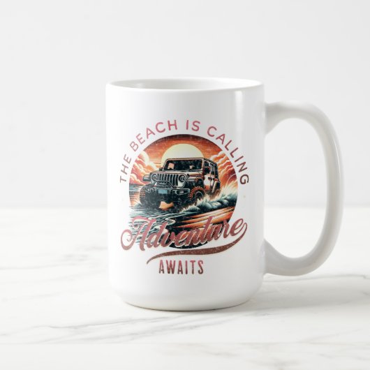 ビーチがマグカップを呼んでいる コーヒーマグカップ (右)