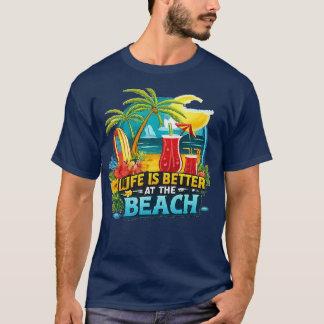 ビーチが人生を豊かにする Tシャツ