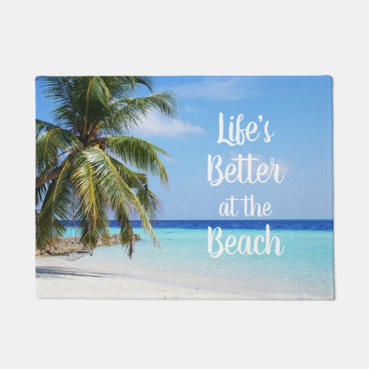 ビーチが人生を豊かに ドアマット (正面)