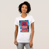 ビーチが付いている正気ポスター Tシャツ (正面フル)