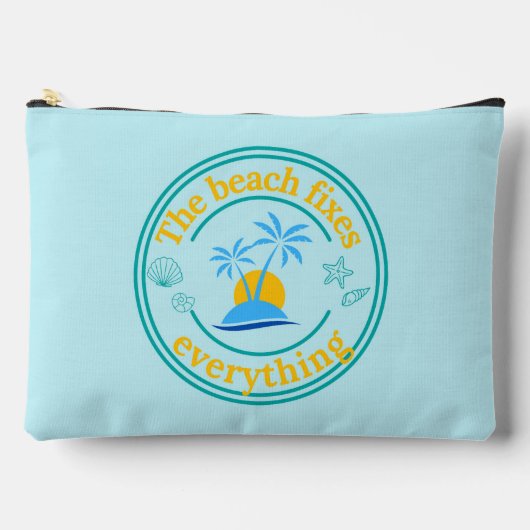 ビーチが全てを直す アクセサリーポーチ (正面)