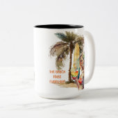 ビーチが全てを直す ツートーンマグカップ (正面右)