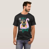 ビーチが好きなジャーマンシェパード Tシャツ (正面フル)