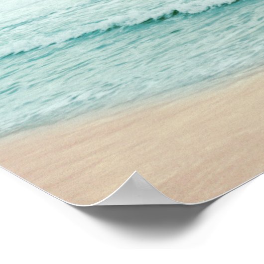 ビーチが私に引用文写真ポスターを呼んでいる ポスター (角)