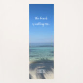 ビーチが私を呼んでいるパーソナライズされた ヨガマット (正面)