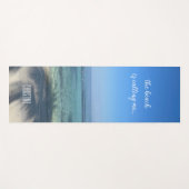 ビーチが私を呼んでいるパーソナライズされた ヨガマット (正面(横))