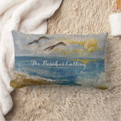 ビーチが腰枕を呼んでいる ランバークッション (ブランケット)