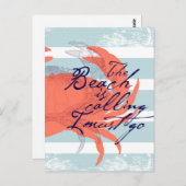 ビーチが行かなきゃ駄目だ ポストカード (正面/裏面)