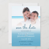 ビーチが見つかった1つの魂の愛トロピカル日付を保存 案内状 (裏面)