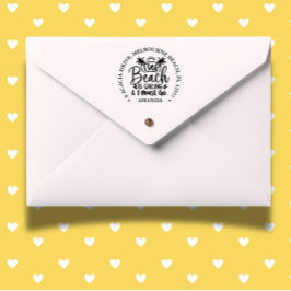 ビーチが セルフインキングスタンプ