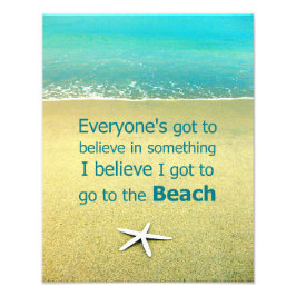 ビーチことわざヒトデ写真 フォトプリント           