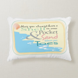 ビーチことわざ枕 アクセントクッション
