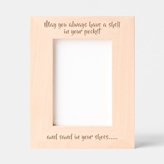 ビーチことわざ レーザー彫刻フレーム (正面)