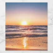 ビーチすごい休暇 ワインラベル (シングルラベル)