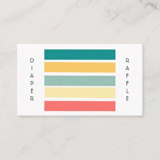 ビーチっぽくマルチカラーのおむつくじをしよう エンクロージャーカード (正面)