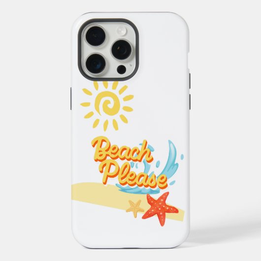 ビーチでおくつろぎください iPhoneケース (裏面)