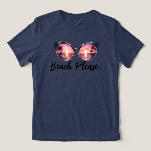 ビーチでお願い トライブレンドTシャツ (デザイン正面)