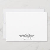 ビーチでのウェディング おめでとう グリーティングカード（白紙） カード (裏面)