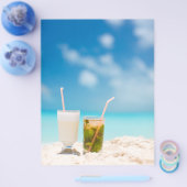 ビーチでのカクテル チラシ (シングル)